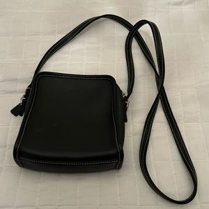 Coach black leather bag.